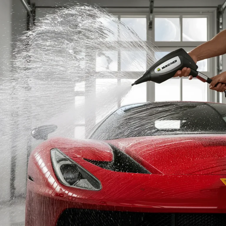 washing car with karcher